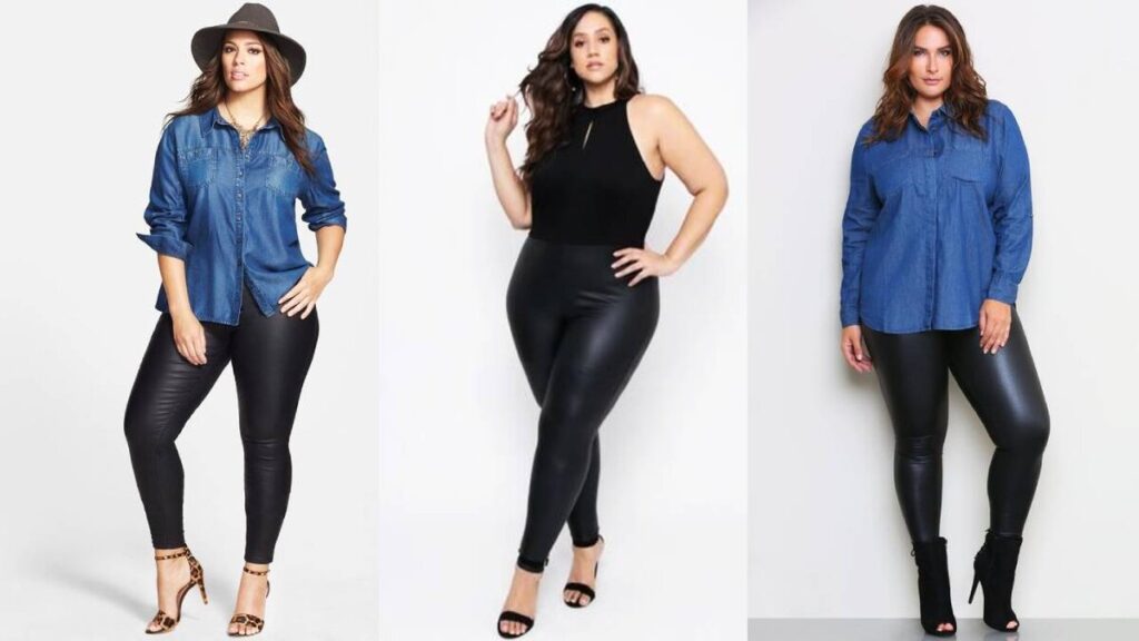 кожаные лосины с чем носить