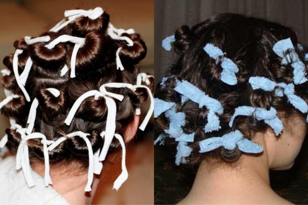 як накрутити волосся на носки