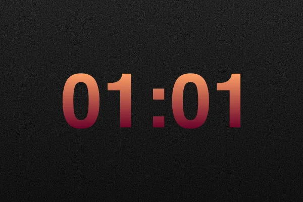 01:01 на часах