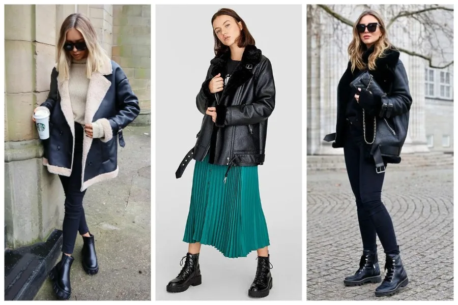 бежевая дубленка с чем носить